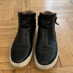 Gentle Souls Carter Zipper Leather High-Sneakers